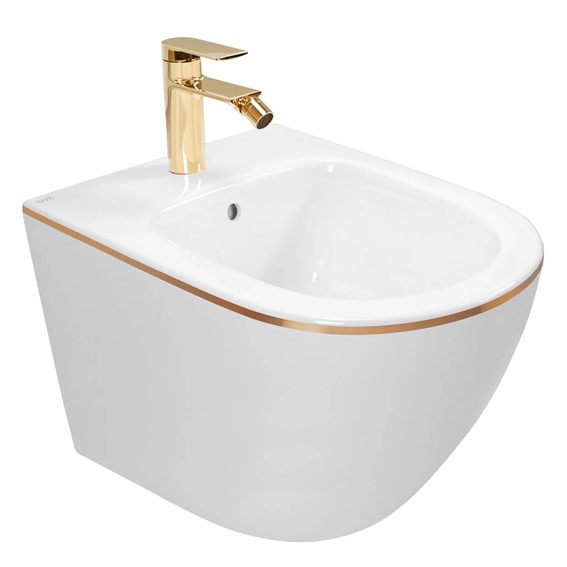 Bidet CARLO CARTER MINI EDGE Biały/Złoty