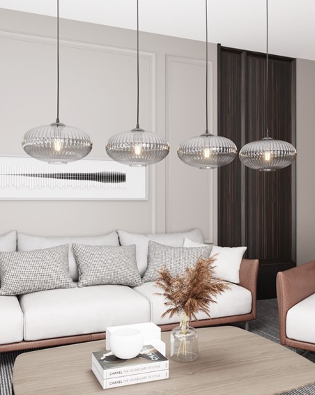 Lampa Wisząca COCO 4 Czarny/Granatowy