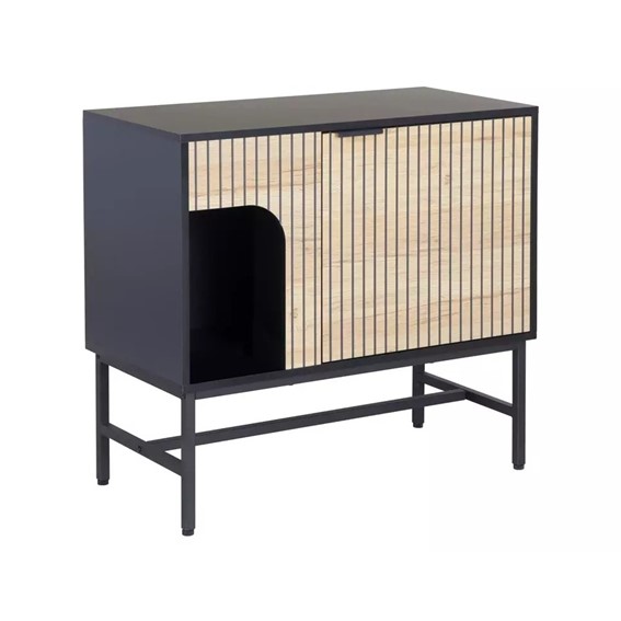 Komoda MAGO K3 Dąb/Czarny Mat