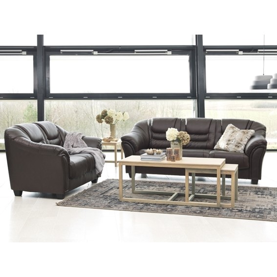 Zestaw 3 Stolików CORNUS Bielony Dąb