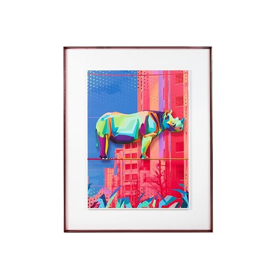 Obraz RHINO IN THE CITY 88x110cm