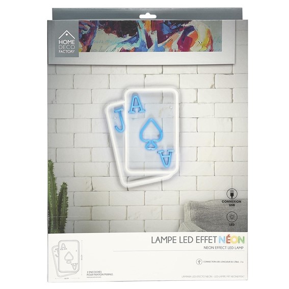 Lampa Karta Neon LED Biały