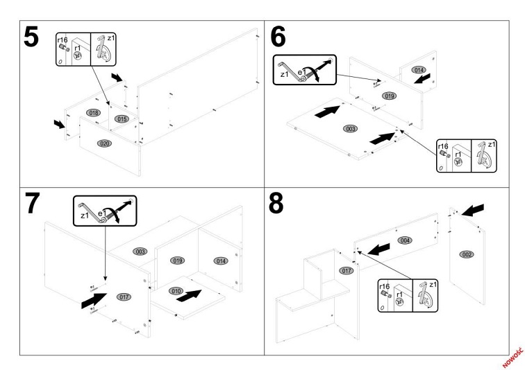 Biurko GROSSO Dąb Złoty/Biały