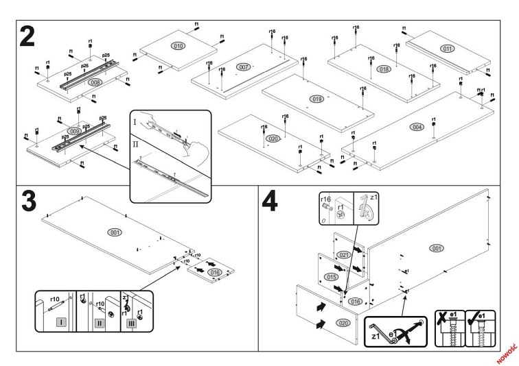 Biurko GROSSO Dąb Złoty/Biały