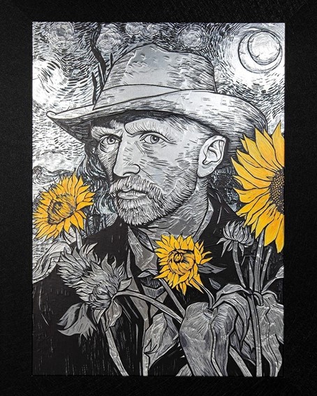 Obraz VAN SUNFLOWER 96x121cm