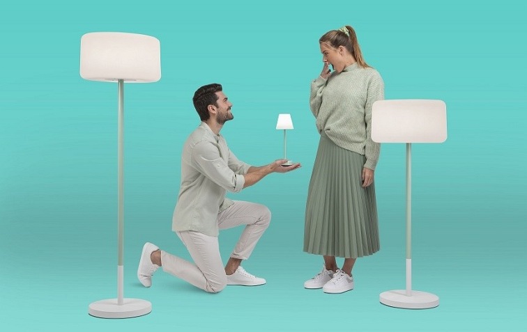 Lampa Stołowa LOLA SLIM 30 BATTERY Brass