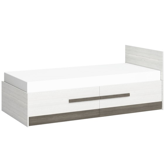 Łóżko BLANCO 1601 Sosna Śnieżna/MDF New Grey