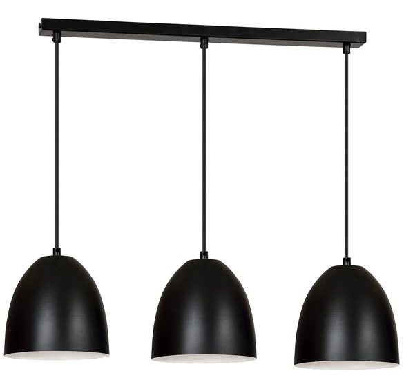 Lampa Wisząca LENOX 3 Czarny/Biały