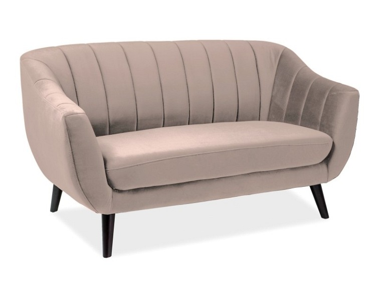 SOFA ELITE 2 VELVET BEŻOWY BLUVEL 28 / WENGE