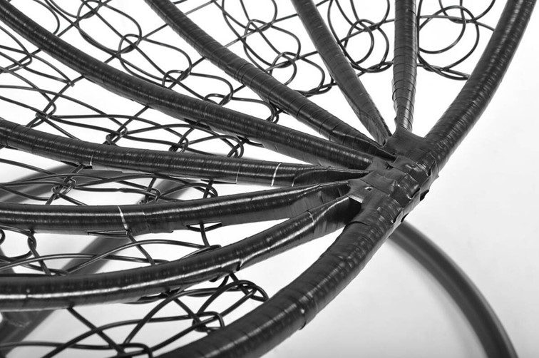 Fotel Wiszący BAHAMA Czarny/Szary