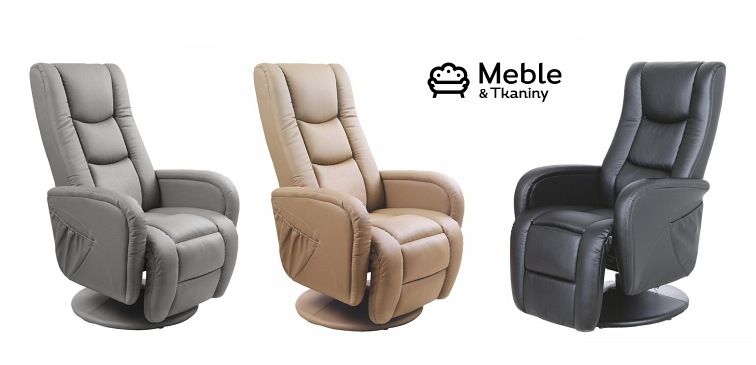 Fotel z Funkcją Masażu i Grzania PULSAR RECLINER Czarny