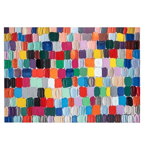 Obraz TOUCHED COLORFUL DOTS 200x140cm