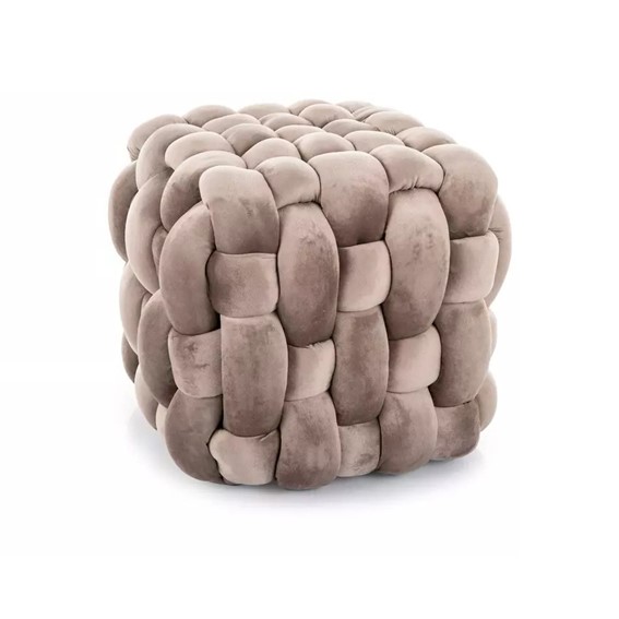 Puf FARIS Velvet Ciemny Beż