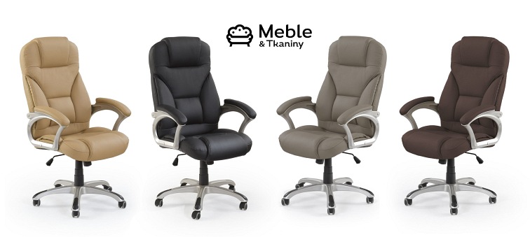 Fotel Gabinetowy DESMOND Ciemny Brąz