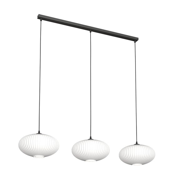 Lampa Wisząca COCO 3 Czarny/Opal