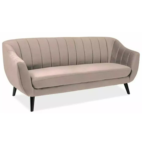 Sofa ELITE 3 Velvet Beżowy/Wenge