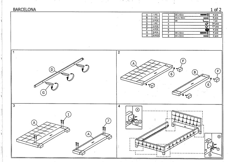 Łóżko BARCELONA 160X200 Szary/Dąb Tap. 23