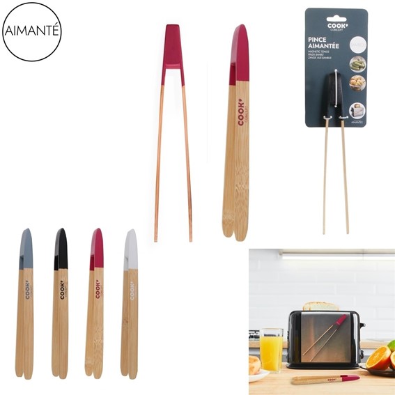 Bambusowe Szczypce do Serwowania z Magnesem Zielony