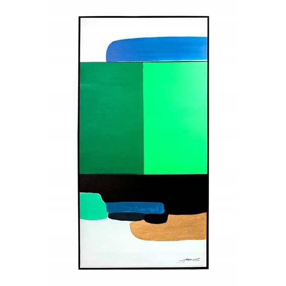 Obraz ABSTRACT SHAPES GREEN 73x143 cm