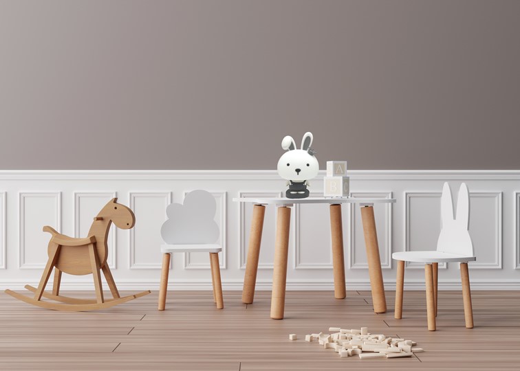 Lampka Dekoracyjna Króliczek Biały/Szary