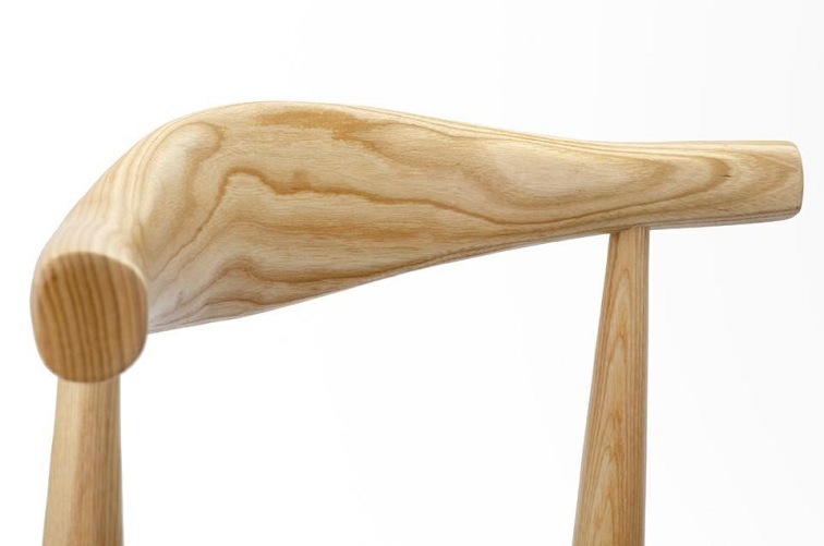 Krzesło ELBOW Naturalne Jesion/Ekoskóra Czarna