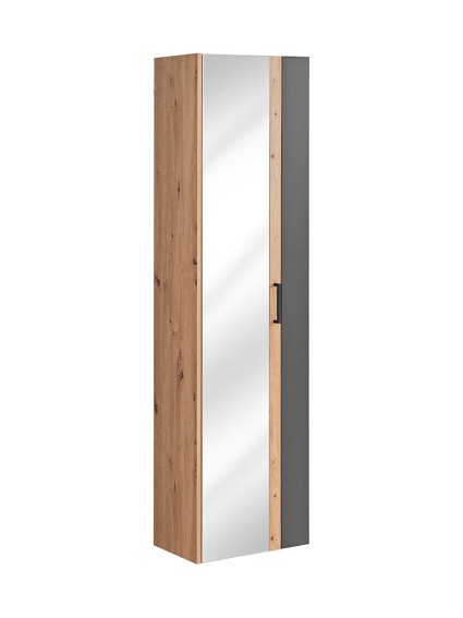 Szafka z Lustrem Madera Grey 803 30x45x170 Dąb/Grafit