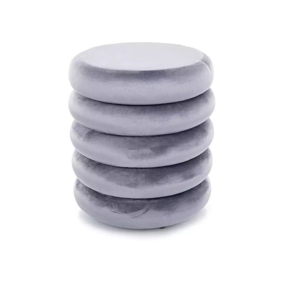 Puf CALVI Velvet Szary