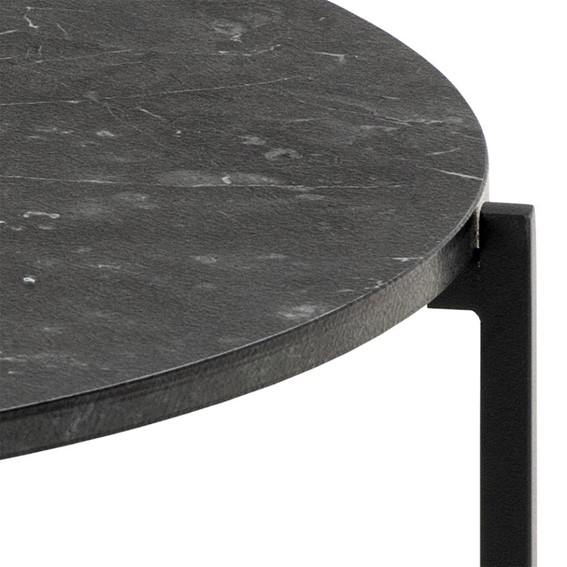 Stolik Kawowy LAMOINE Fi70cm Czarny