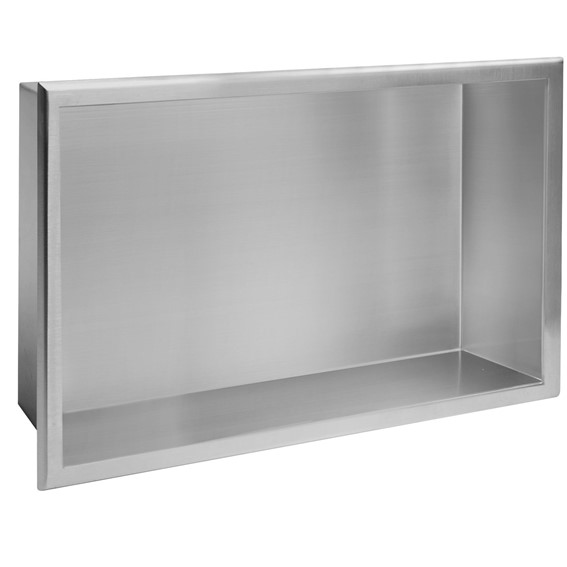 Półka Wnękowa Łazienkowa 02 30X45X10 Stal Szczotkowana