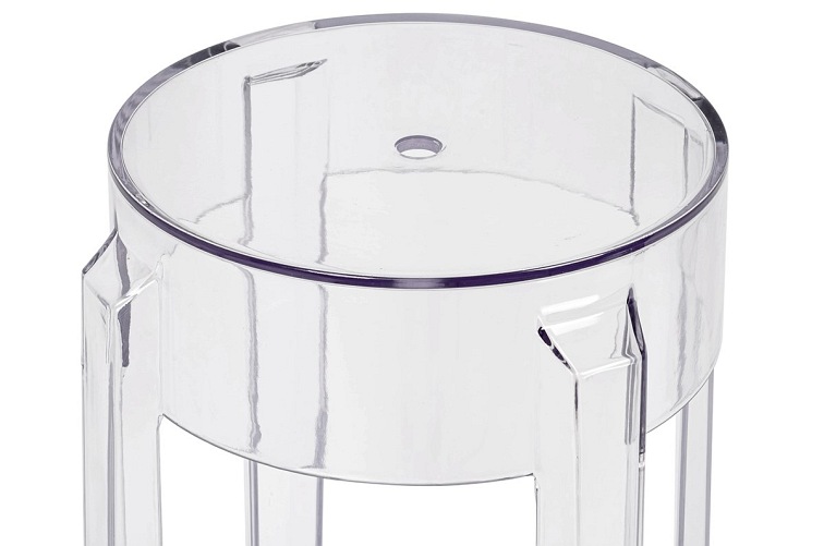 Stołek Charles 46 30x30x46 Transparentny
