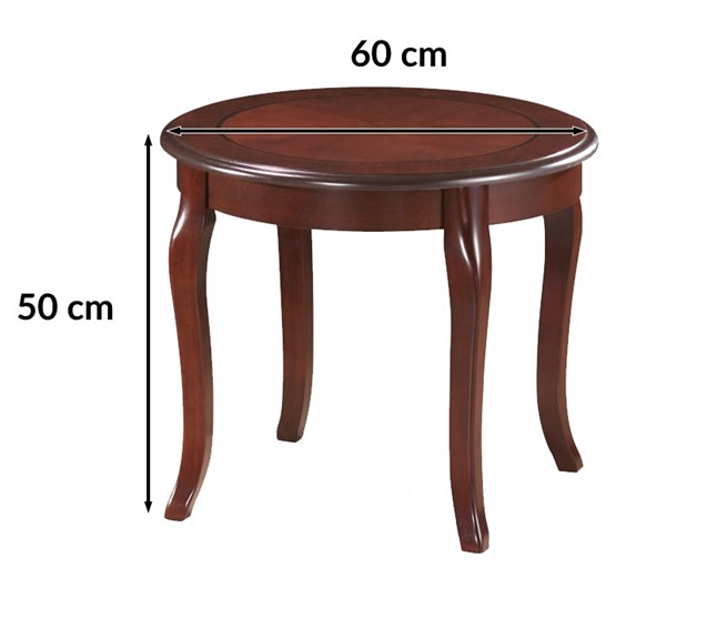 Ława ROYAL D fi60 Ciemny Orzech