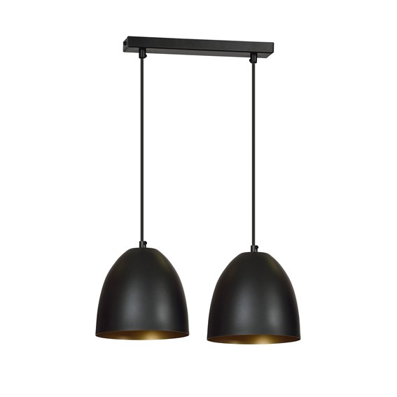 Lampa Wisząca LENOX 2 Czarny/Złoty