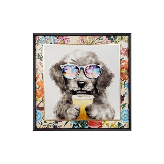 Obraz COFFEE DOG 100x100cm