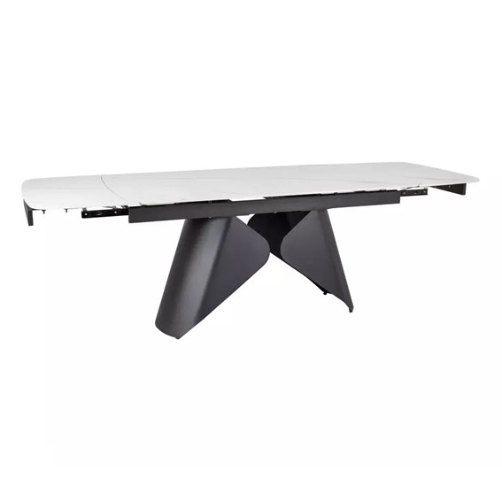 Stół Rozkładany ARMANDO (160-240)x90 Biały/Czarny Mat