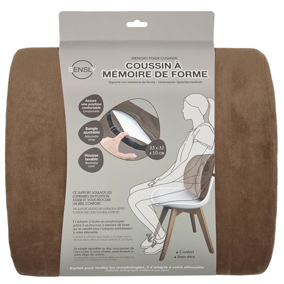 Poduszka Ergonomiczna na Oparcie Krzesła SENSLY Brązowy