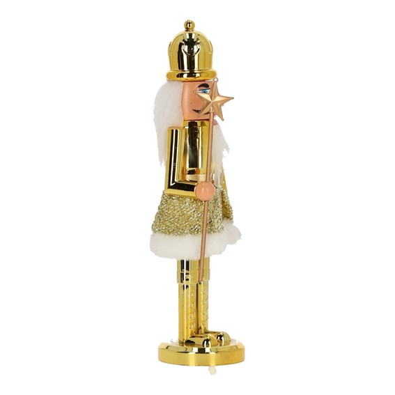 Figurka Dziadek do Orzechów 28cm Gold w Koronie