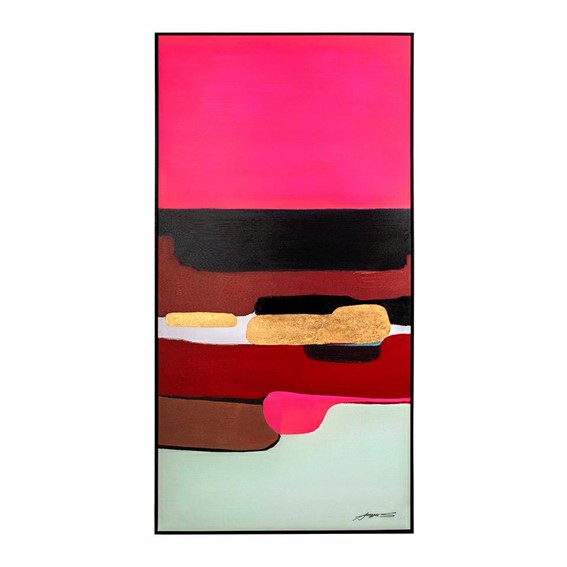 Obraz ABSTRACT SHAPES PINK 73x143 cm