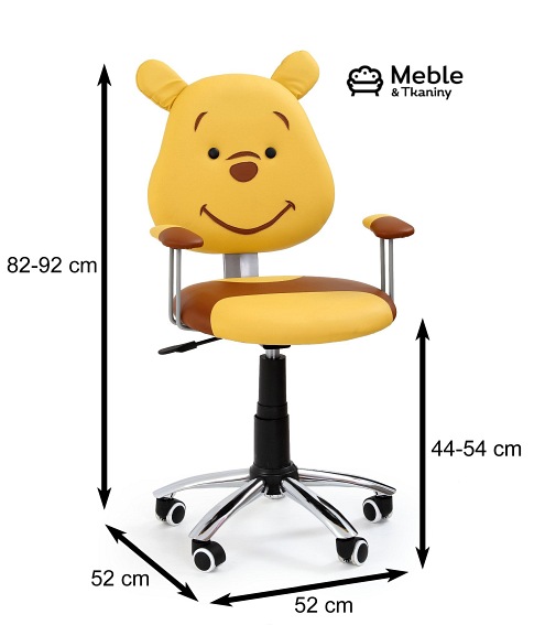 Fotel Młodzieżowy Kubuś 52x52x82-92 Brązowy