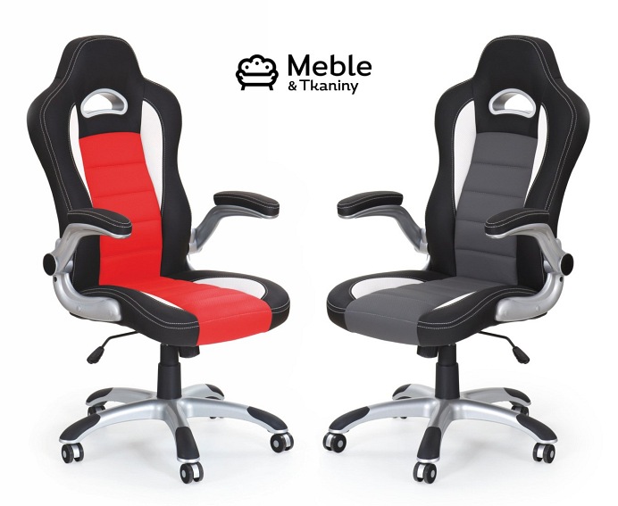 Fotel Gamingowy Obrotowy LOTUS Czarny/Popielaty