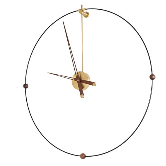 Zegar Ścienny MODERN RING 83 Czarny/Złoty