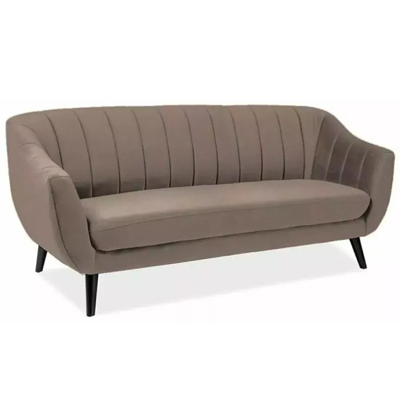 Sofa ELITE 3 Velvet Ciemny Beżowy/Wenge