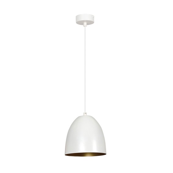 Lampa Wisząca LENOX 1 Biały/Złoty