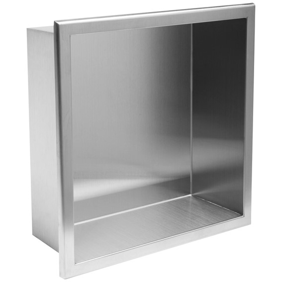 Półka Wnękowa Łazienkowa 01 30X30X10 Stal Szczotkowana