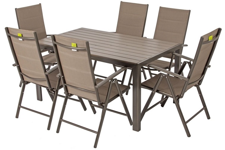 Zestaw Ogrodowy Modena 6-Osobowy Brązowy