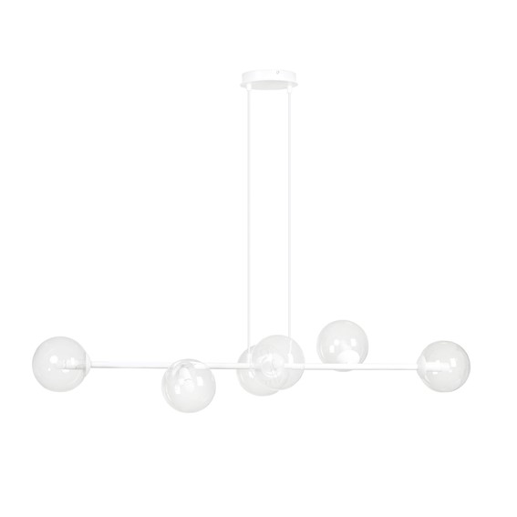 Lampa Wisząca ROSSI 6 Biały/Transparentny