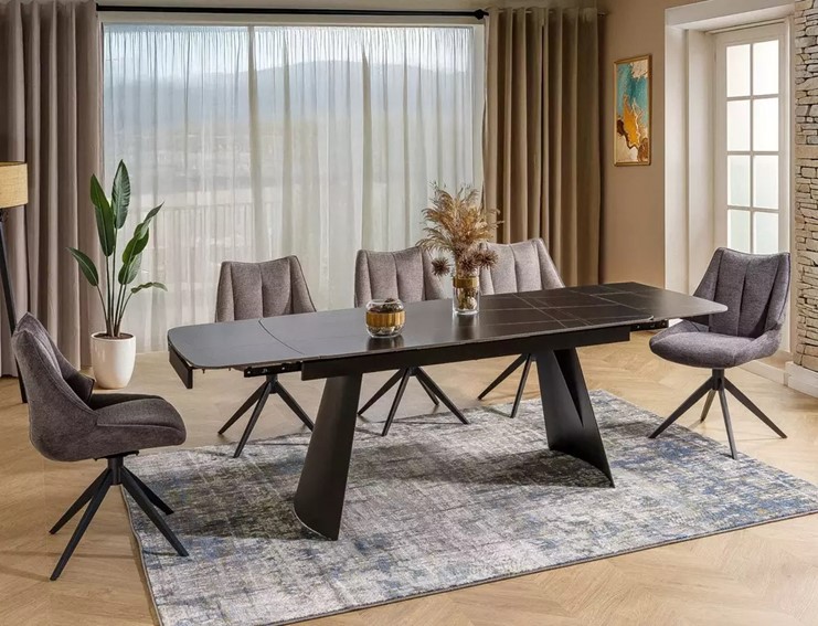 Stół Rozkładany BACARDI (160-240)x90 Czarny Mat