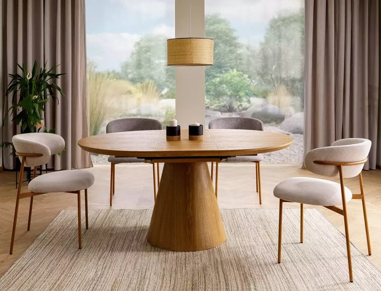 Stół Rozkładany ANGEL II (120-160)x120 Dąb