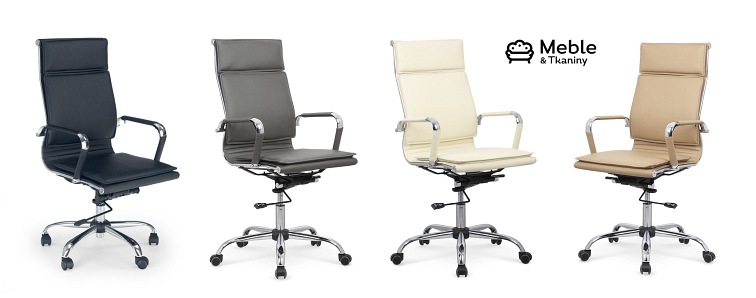 Fotel Gabinetowy MANTUS Chrom/Czarny