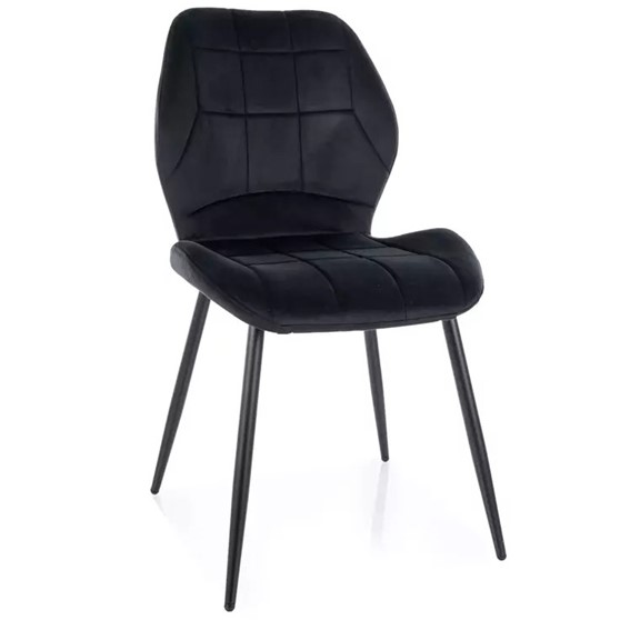 Krzesło JAKE Velvet Czarny Mat