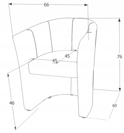 Fotel TM-1 Ekoskóra Kremowy EK-0